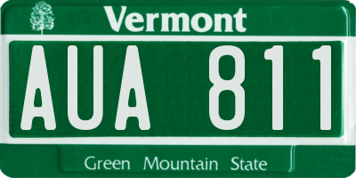 VT license plate AUA811