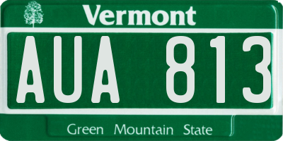 VT license plate AUA813