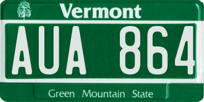 VT license plate AUA864