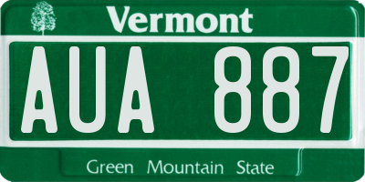 VT license plate AUA887