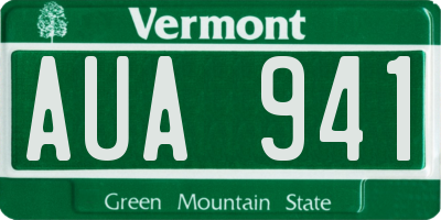 VT license plate AUA941