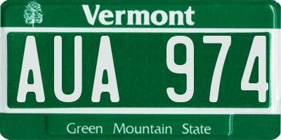 VT license plate AUA974