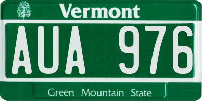 VT license plate AUA976