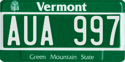 VT license plate AUA997
