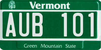 VT license plate AUB101