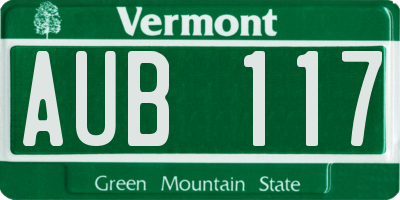 VT license plate AUB117