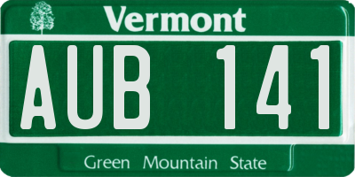VT license plate AUB141