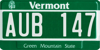 VT license plate AUB147