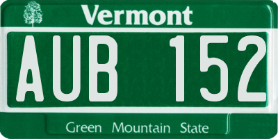 VT license plate AUB152
