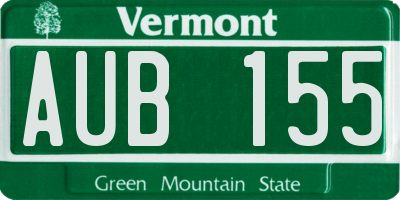 VT license plate AUB155