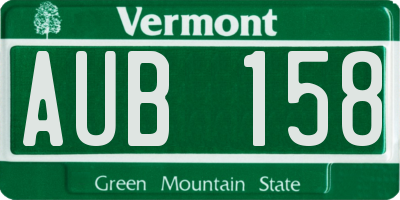 VT license plate AUB158