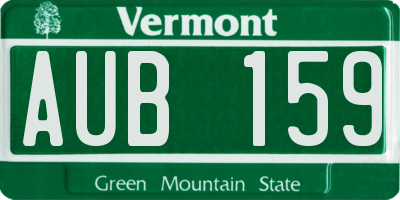 VT license plate AUB159