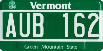 VT license plate AUB162