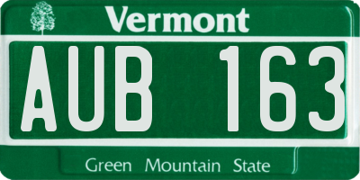VT license plate AUB163
