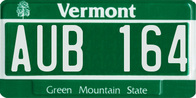 VT license plate AUB164