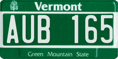 VT license plate AUB165