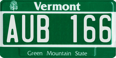 VT license plate AUB166