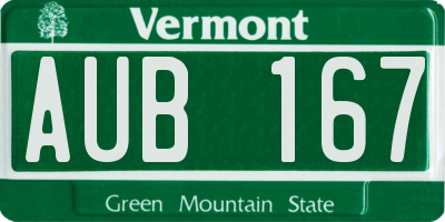 VT license plate AUB167
