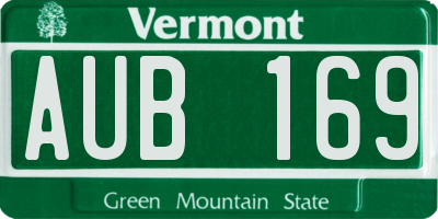 VT license plate AUB169