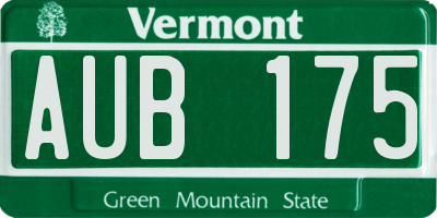 VT license plate AUB175