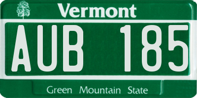 VT license plate AUB185
