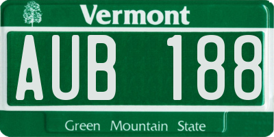 VT license plate AUB188