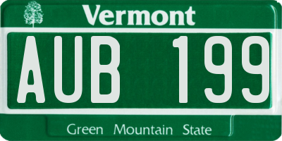 VT license plate AUB199