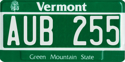 VT license plate AUB255