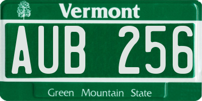 VT license plate AUB256