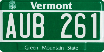 VT license plate AUB261