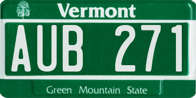 VT license plate AUB271