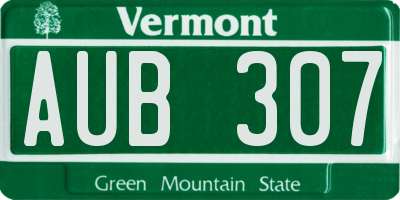 VT license plate AUB307