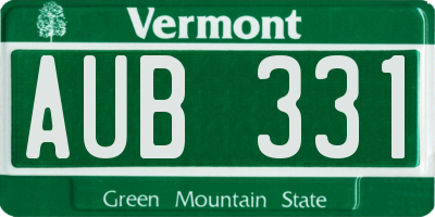 VT license plate AUB331