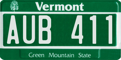 VT license plate AUB411