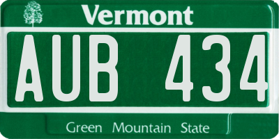 VT license plate AUB434