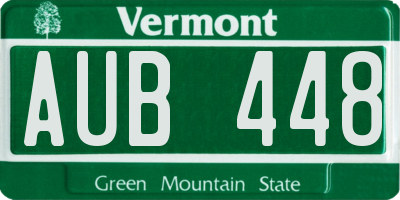 VT license plate AUB448
