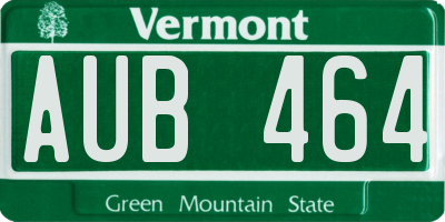 VT license plate AUB464