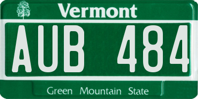 VT license plate AUB484