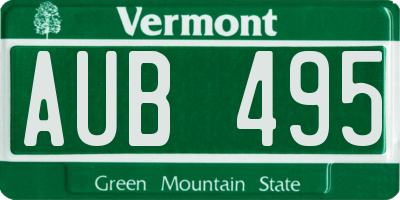 VT license plate AUB495