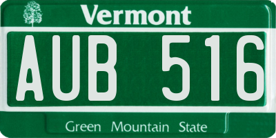 VT license plate AUB516
