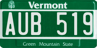VT license plate AUB519
