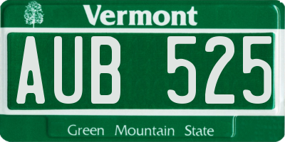 VT license plate AUB525