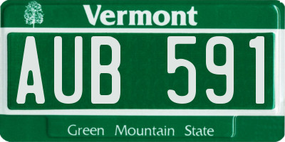 VT license plate AUB591