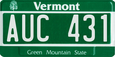 VT license plate AUC431