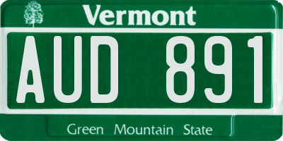 VT license plate AUD891