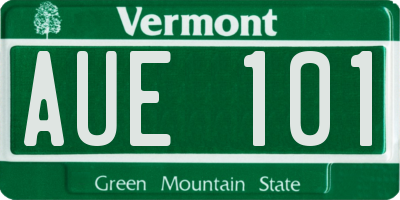 VT license plate AUE101