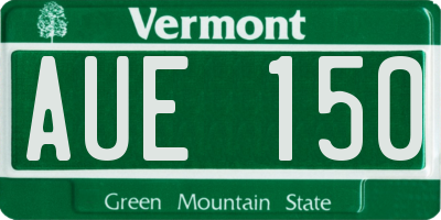 VT license plate AUE150