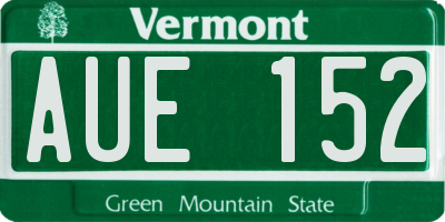 VT license plate AUE152