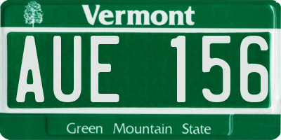 VT license plate AUE156