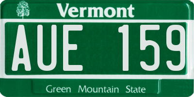 VT license plate AUE159